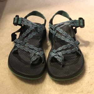 Printed, Double-Strap Chacos
